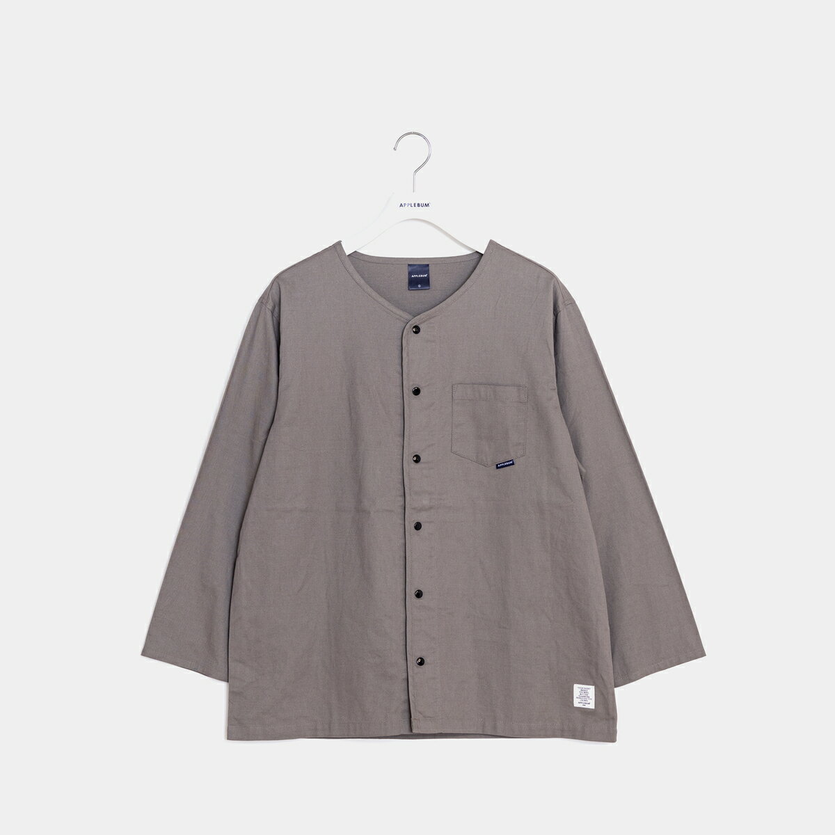 アップルバム"鯉口" L/S Shirt (GRAY)スナップボタン シャツジャケット