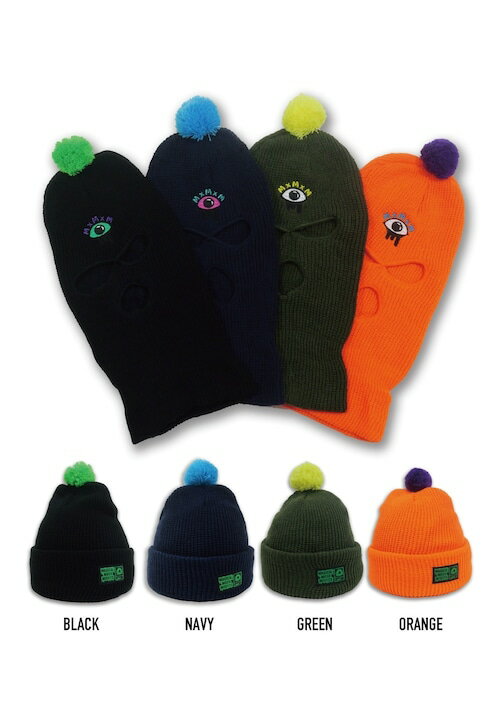 【MAGICAL MOSH MISFITS】マジカルモッシュミスフィッツMxMxM 覆面ニット帽 (2WAY)マモミ ボンボンニットキャップ