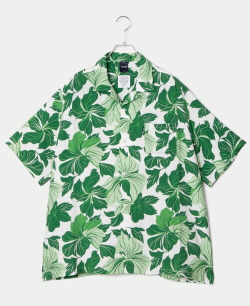 アップルバム TROPICAL ALOHA SHIRT (OVERSIZED) ( GREEN) アロハシャツ