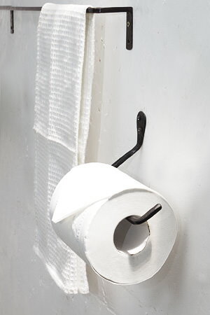 【トイレットペーパーホルダー シングル 壁付 アイアン タオルホルダー アンティーク調 アンティーク風..