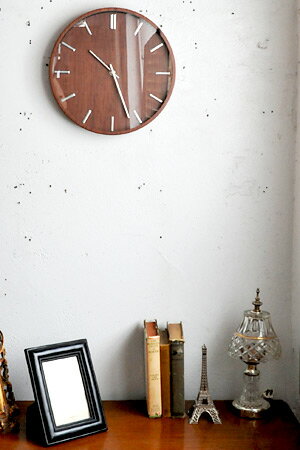 【ウォールクロック 壁掛け時計 レトロ アンティーク調 アンティーク風】ウッディクロック　オーク