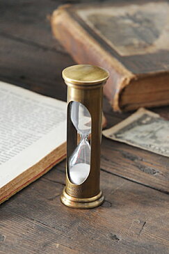 【砂時計 真鍮 インテリア 雑貨 ギフト 1分 オブジェ アンティーク調 アンティーク風】真鍮製砂時計