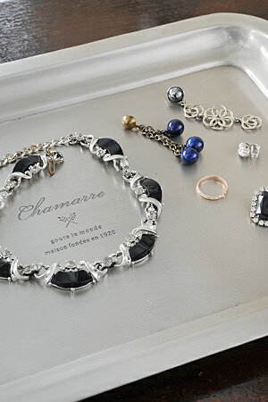 【小物 トレー トレイ おしゃれ アクセサリー 収納 カルトン アンティーク調 アンティーク風】シャマー..