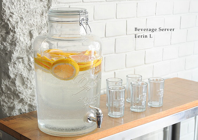 【サーバー ジュース ドリンク 保存容器 おしゃれ パーティー キッチン 雑貨 ギフト アンティーク調 アンティーク風】ビバレッジ サーバー アーリンL