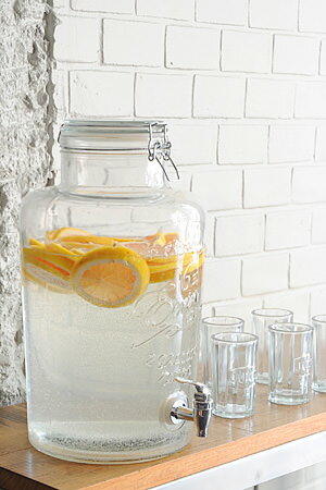 【サーバー ジュース ドリンク 保存容器 おしゃれ パーティー キッチン 雑貨 ギフト アンティーク調 アンティーク風】ビバレッジ サーバー アーリンL