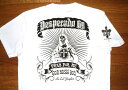 【DESPERADO 69 デスペラード69】 ヘビーオンス コットン生地 メキシカン チカーノ柄 半袖 Tシャツ ≪JESUS SKULL ジーザス スカル≫ (WHITE×BLACK) バイカー ローライダー イエス キリスト ジーザス クライスト クロス 十字架 聖母 マリア ホワイト 白 ブラック 黒 メンズ