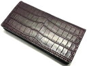 限定生産 【DOLCE VITA ドルチェヴィータ】 高級 ポロサス クロコダイル 入江ワニ 皮革製 ロング ウォレット (ワインレッド) 赤 黒 イタリアンレザー サドルレザー ブッテーロ ライダース 長財布 バイカーズ ワニ革 本革 スモールクロコダイル ファニー KC's ケーシーズ(4)
