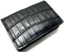 限定生産 【DOLCE VITA ドルチェヴィータ】 高級 ポロサス クロコダイル 入江ワニ 皮革製 セミロング ウォレット (ブラック) 黒 ミディアム ミドル イタリアンレザー 長財布 二つ折り財布 バイカーズ 牛革 本革 スモールクロコダイル サドルレザー メンズ FUNNY ファニー