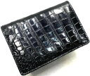 限定生産 【DOLCE VITA ドルチェヴィータ】 高級 ポロサス クロコダイル 入江ワニ 皮革製 セミロング ウォレット (ブラック) 黒 ミディアム ミドル イタリアンレザー 長財布 二つ折り財布 バイカーズ 牛革 本革 スモールクロコダイル サドルレザー メンズ FUNNY ファニー