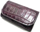 限定生産 【DOLCE VITA ドルチェヴィータ】 高級 ポロサス クロコダイル 入江ワニ 皮革製 4連 4箇所掛け キーケース キーホルダー (ワインレッド) 赤 イタリアンレザー サドルレザー ワニ革 本革 牛革 レザー製 スモールクロコダイル 鍵入れ キーポーチ FUNNY ファニー KC's