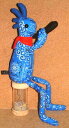 【R4T】 【KOKOPELLI ココペリ】 【LOCOPELLI ロコペリ】 ネイティブアメリカンの精霊 笛を吹きながら幸せを運んでくる インディアンの妖精 幸運のお守り バンダナ生地 バンダナ柄 ペイズリー柄 ぬいぐるみ ドール 「全長約34cm」 (ブルー) 青 人形 カチナ カチーナ