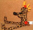 【R4T】 【KOKOPELLI ココペリ】【LOCOPELLI ロコペリ】 ネイティブアメリカンの精霊 笛を吹きながら幸せを運んでくる インディアンの妖精 幸運のお守り アニマル柄 レオパード柄 ヒョウ柄 ハート付き ぬいぐるみ ストラップ 「全長17cm」(ブラウン) 茶 人形 カチナ カチーナ