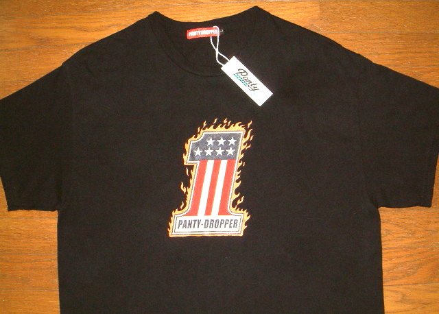 Rakuten - 【PANTY DROPPER パンティードロッパー】 ヘビーオンス コットン生地 プリント 半袖 Tシャツ ≪No.1≫ (ブラック) 黒 バイカー ホットロッド チョッパー ハーレーダビッドソン ナンバーワン ナンバー1 #1 ＃1 レッドテイル ウェストライド イーブルアクト ファインシックス