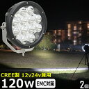 【2個セット】船 サーチライト LED CREE製 120w 24v 12v 兼用 スポットタイプ 防水 ボート 前照灯 LEDワークライト LED作業灯 漁船