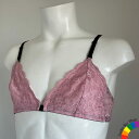 男性用下着 ブラジャー総レースフロントホック三角ブラ mbr-514 ピンク