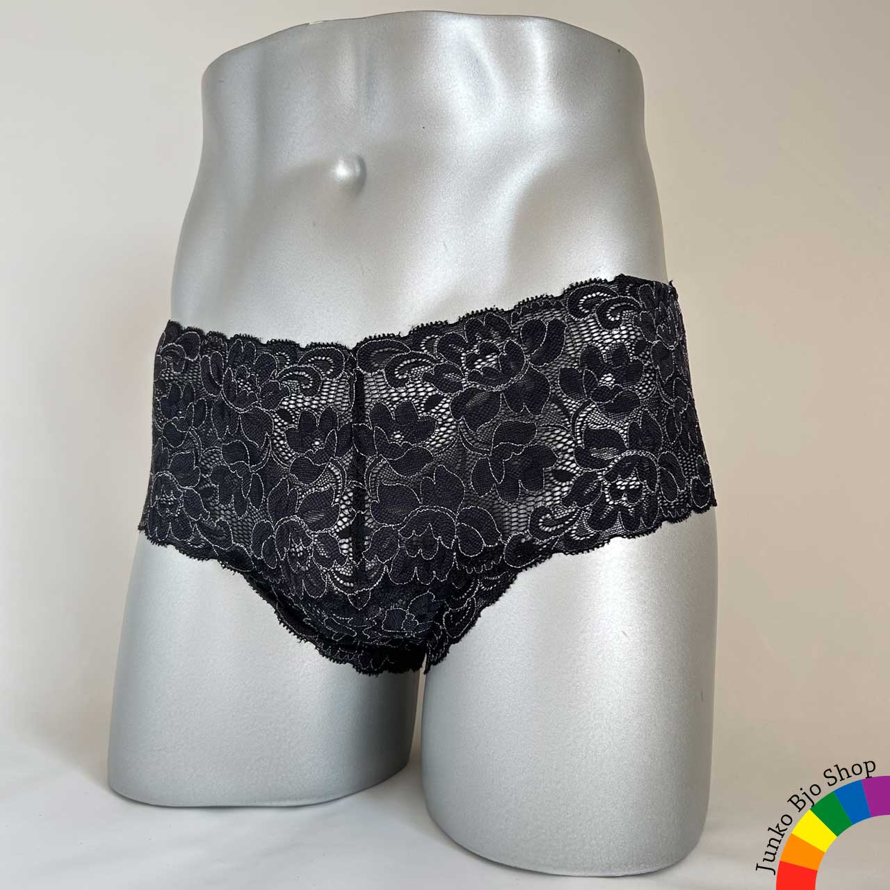 男性用下着総レースハーフバック msh-1633 black coordinateシリーズ ブラック