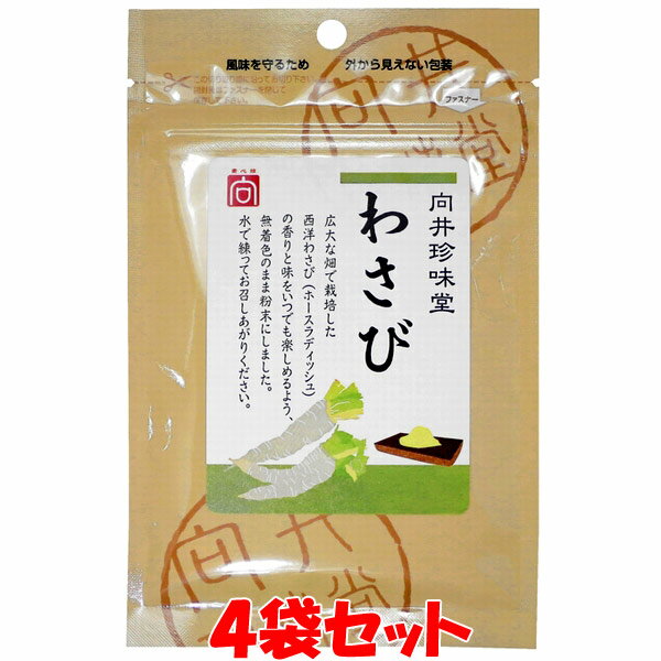 向井 手作り 粉わさび 無着色20g×4袋セットゆうパケット送料無料 ※代引・包装不可 ポイント消化