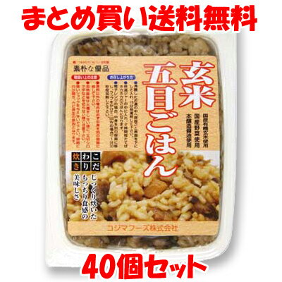 玄米五目ごはん レトルト コジマフーズ 160g×40個セットまとめ買い送料無料