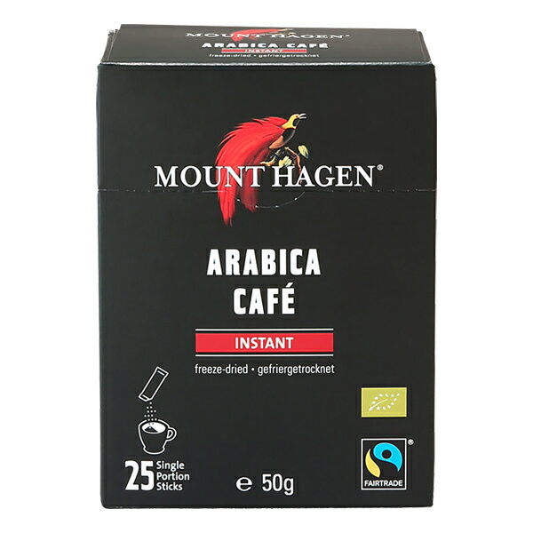 マウントハーゲン オーガニック フェアトレード インスタントコーヒー スティックタイプ 50g(2g×25本)