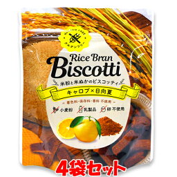 高千穂ムラたび ライスブランビスコッティ 米粉と米ぬかのお菓子 ＜キャロブ×日向夏＞ 40g×4袋セット ゆうパケット送料無料 ※代引・包装不可 ポイント消化