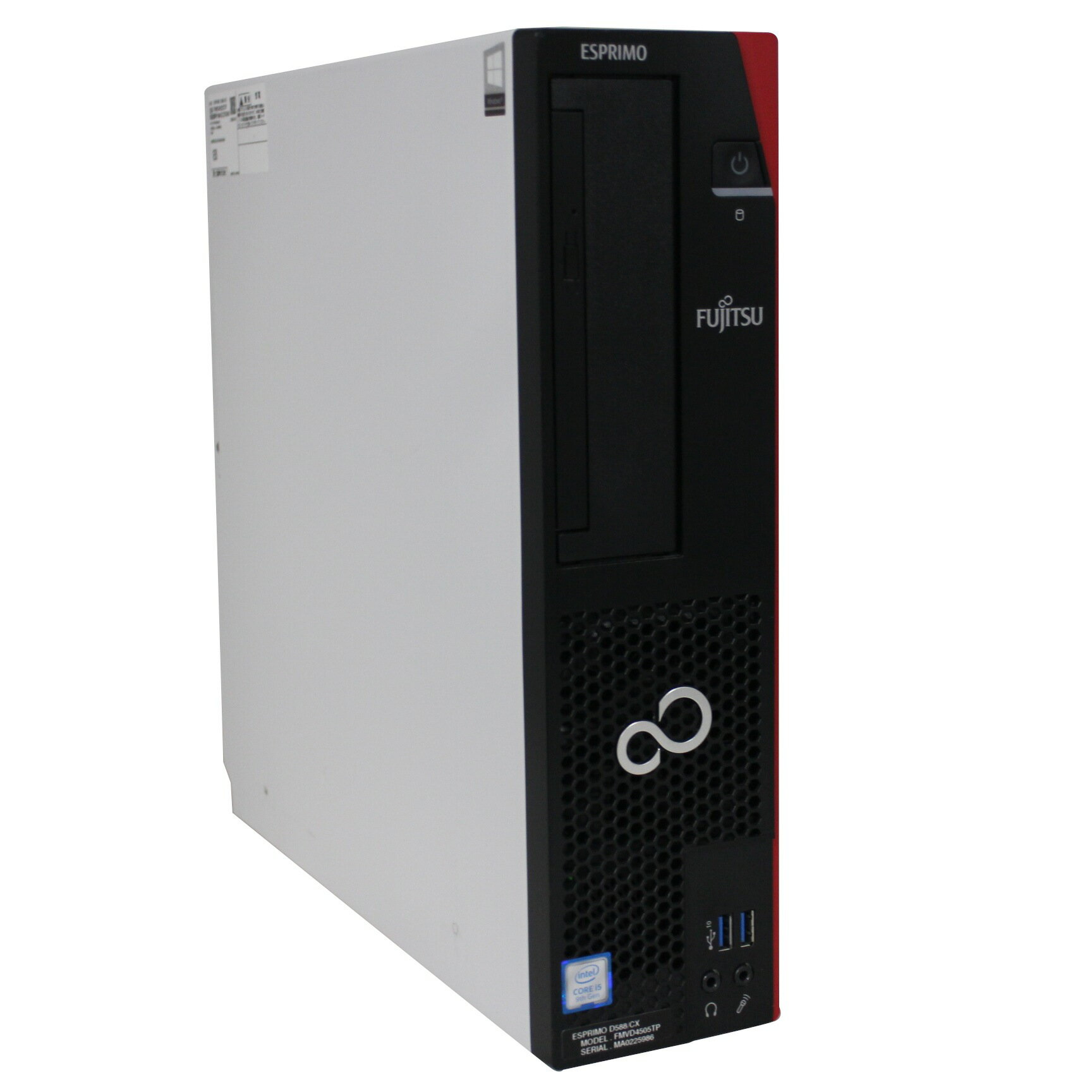 富士通 ESPRIMO D588/B 単体 Windows11 64bit Core i5 9500 メモリー8GB 高速SSD512GB DVDマルチ デスクトップパソコン【中古】【1週間保証】1232912