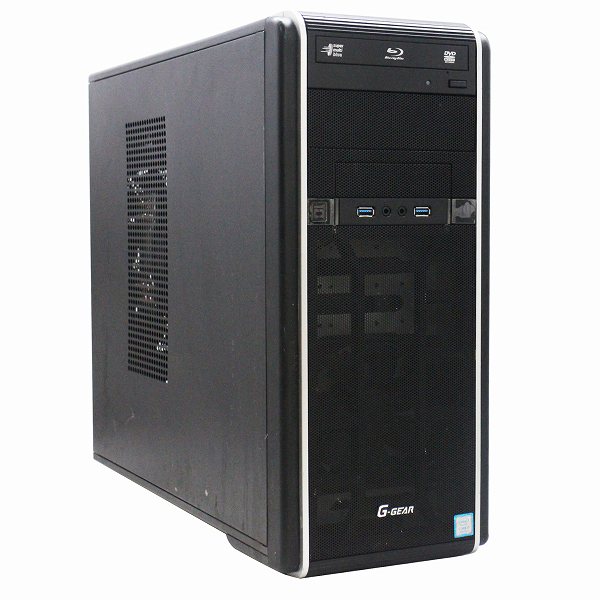 TSUKUMO G-GEAR GA9J-D180/T 単体 Windows11 64bit Geforce GTX1060I HDMI Core i7 8700 メモリー16GB 高速SSD480GB DVDマルチ デスクトップパソコン【中古】【30日保証】1233062
