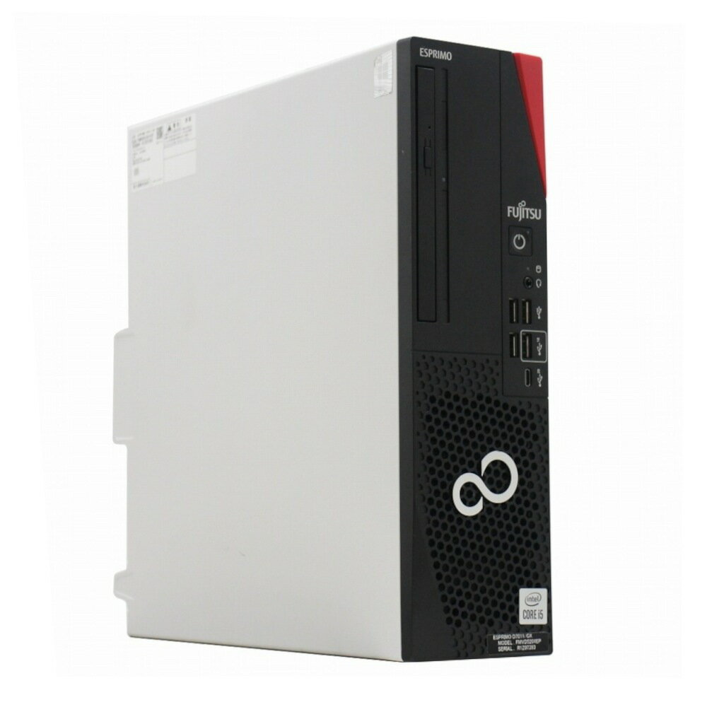 富士通 ESPRIMO D7010/F 単体 Windows11 64bit Core i5 10500 メモリー16GB 高速SSD480GB DVDマルチ デスクトップパソコン【中古】【1週間保証】1234158