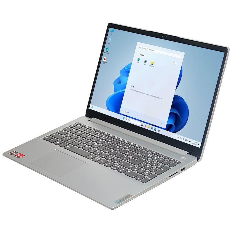 lenovo ideaPad 1 15ALC7 Windows11 64bit Ryzen5 5500U WEBカメラ HDMI テンキー メモリー8GB 高速SSD256GB 無線LAN A4サイズ フルHD液晶 ノートパソコン【中古】【1週間保証】1752795