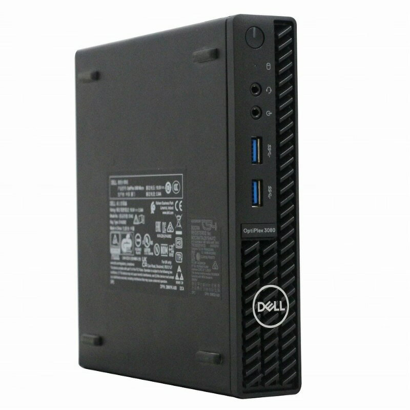 DELL OPTIPLEX 3080 Micro 単体 Windows11 64bit Core i3 10100T メモリー8GB 高速SSD256GB 無線LAN デスクトップパソコン【中古】【1週間保証】4020618
