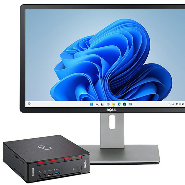 富士通 ESPRIMO Q558/B 液晶セット 超小型デスク Windows11 64bit Core i5 9500T メモリー16GB 高速SSD256GB M.2-NVMe +HDD1TB 21.5インチ液晶 デスクトップパソコン【中古】【1週間保証】1235195