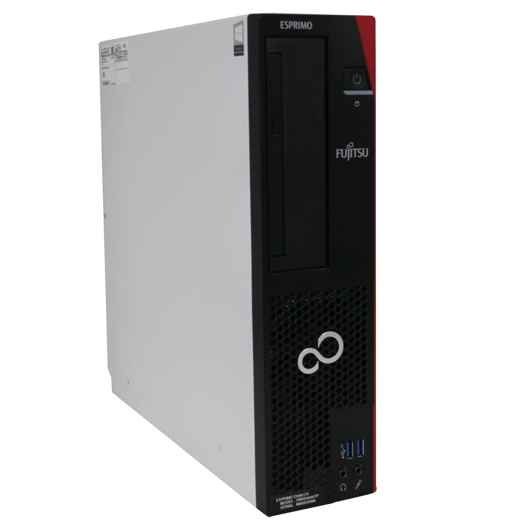 富士通 ESPRIMO D588/T 単体 Windows11 64bit Core i5 8500 メモリー8GB 高速SSD250GB DVDマルチ デスクトップパソコン【中古】【1週間保証】1235266