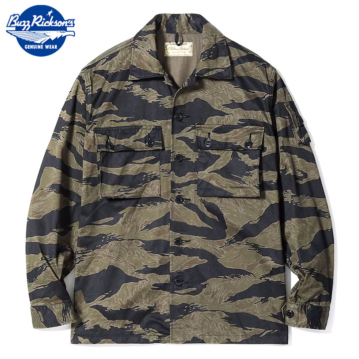 樂天商城 - No.BR15778 BUZZ RICKSON'S バズリクソンズWILLIAM GIBSON COLLECTIONBLACK TIGER PATTERN JACKET OVER DYE