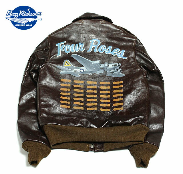 No.BR80472 BUZZ RICKSON'S バズリクソンズA-2 No.23380 ROUGHWEAR CLOTHING CO.BACK PAINT“FOUR ROSES”