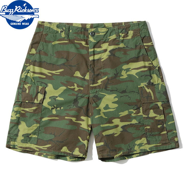 No.BR52532 BUZZ RICKSON'S バズリクソンズTROUSERS, MAN'S, CAMOUFLAGE COTTON, WIND RESISTANT POPLIN, CLASS 2 SHORTS