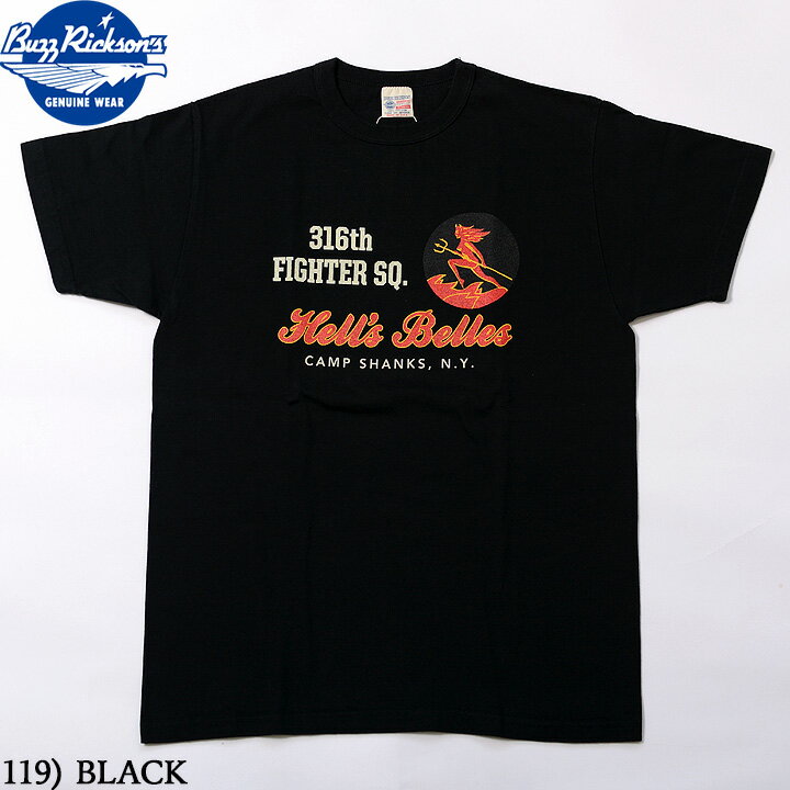 No.BR78539 BUZZ RICKSONS バズリクソンズS/S T-SHIRT“316th FIGHTER SQ.”