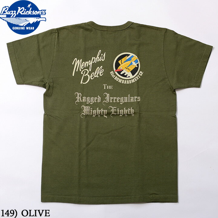No.BR78540 BUZZ RICKSONS バズリクソンズS/S T-SHIRT“91st BOMB.SQ.MEMPHIS BELLE”