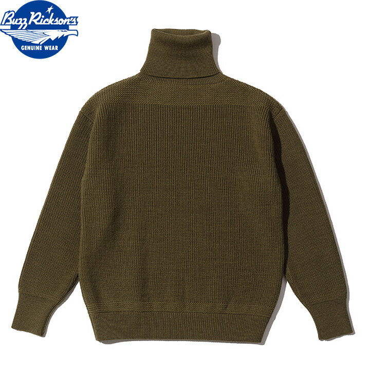 No.BR90258 BUZZ RICKSON 039 S バズリクソンズSWEATERS, WOOL, TURTLE NECK, O.D.“BUZZ RICKSON KNITTING MILLS”