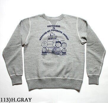 No.BR67464 BUZZ RICKSON'S × PEANUTSバズリクソンズ×ピーナッツSET-IN CREW SWEAT