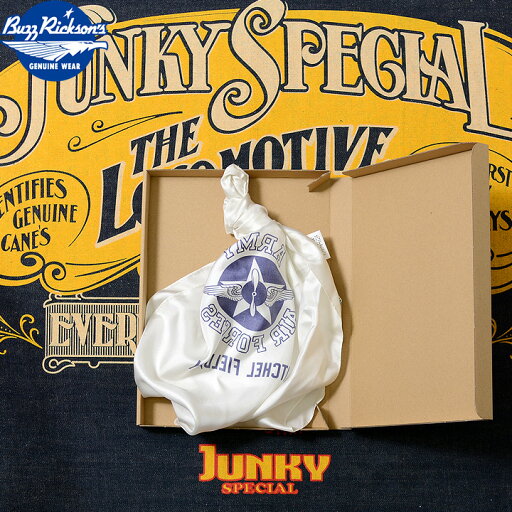 No.BR02731 BUZZ RICKSON'S × JUNKY SPECIALPARACHUTE CLOTH SILK SCARF”ARMY AIR FORCE” No.BR02731 BUZZ RICKSON'S × JUNKY SPECIALPARACHUTE CLOTH SILK SCARF”ARMY AIR FORCE”