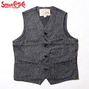 No.SC12795 SUGAR CANE シュガーケーン9oz. BLACK COVERT WORK VEST