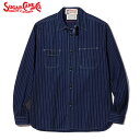 No.SC25551 SUGAR CANEシュガーケーンFICTION ROMANCE8.5oz. WABASH STRIPE WORK SHIRT