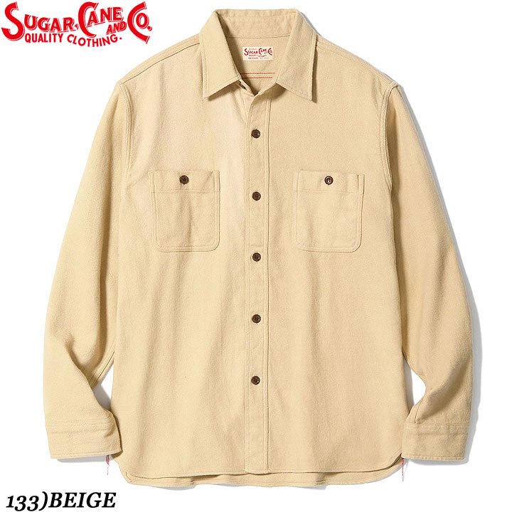 No.SC29560 SUGAR CANE シュガーケーンCOTTON TWILL WORK SHIRT