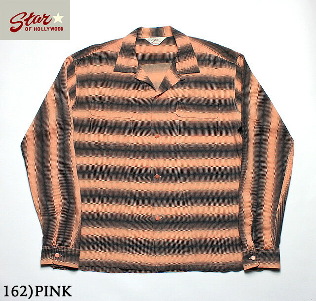 No.SH28121 STAR OF HOLLYWOODL/S OPEN SHIRTGRADATION STRIPES