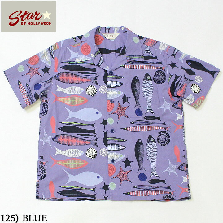 No.SH38635 STAR OF HOLLYWOODCOTTON OPEN SHIRT“FISH”