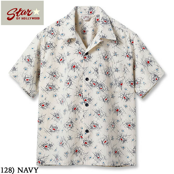 樂天商城 - No.SH39715 STAR OF HOLLYWOODDOBBY COTTON OPEN SHIRT“ATOMIC”