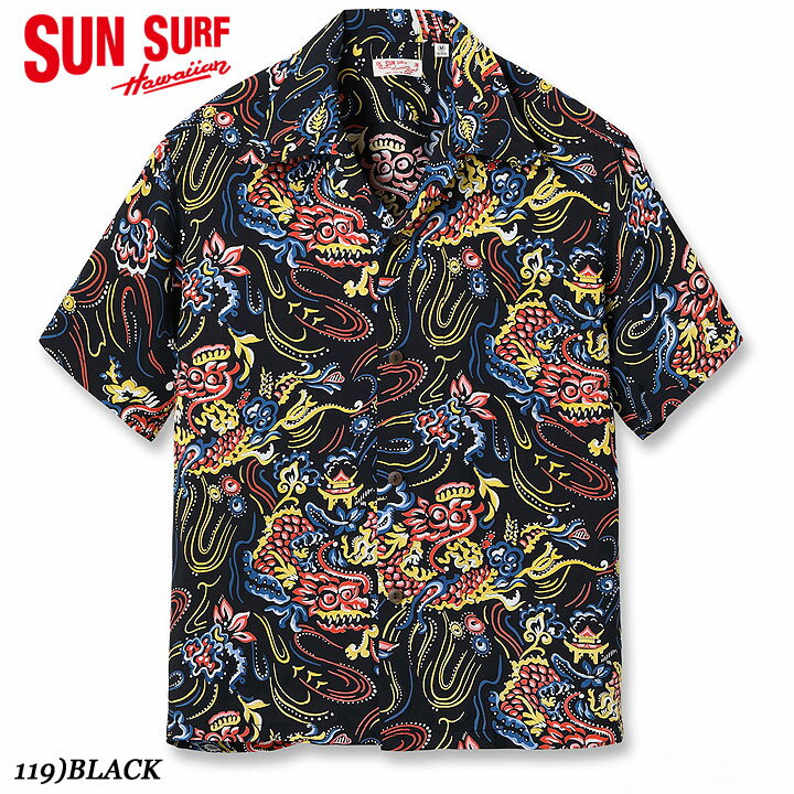 No.SS39211SUNSURF󥵡S/SRAYONHAWAIIANSHIRTGUARDIANSPIRIT