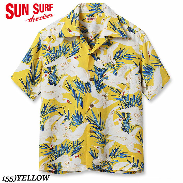 No.SS39222SUNSURF󥵡S/SRAYONHAWAIIANSHIRTWHITEEGRET