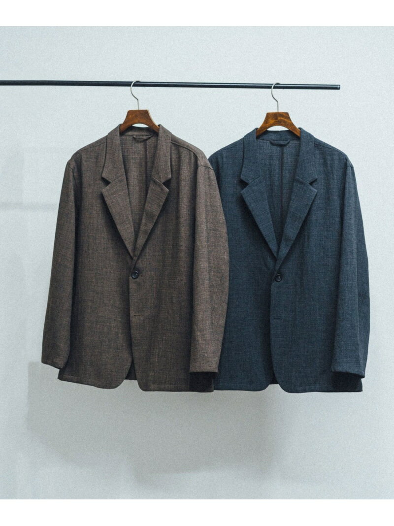 Tailored Jacket - メランジサーフェイスリラックスジャケット/セットアップ対応/イージーケア LE CERCLE par rope' HOMME ジュン スタンダード ピックス ジャケット・アウター テーラードジャケット・ブレザー グレー【送料無料】[Rakuten Fashion]