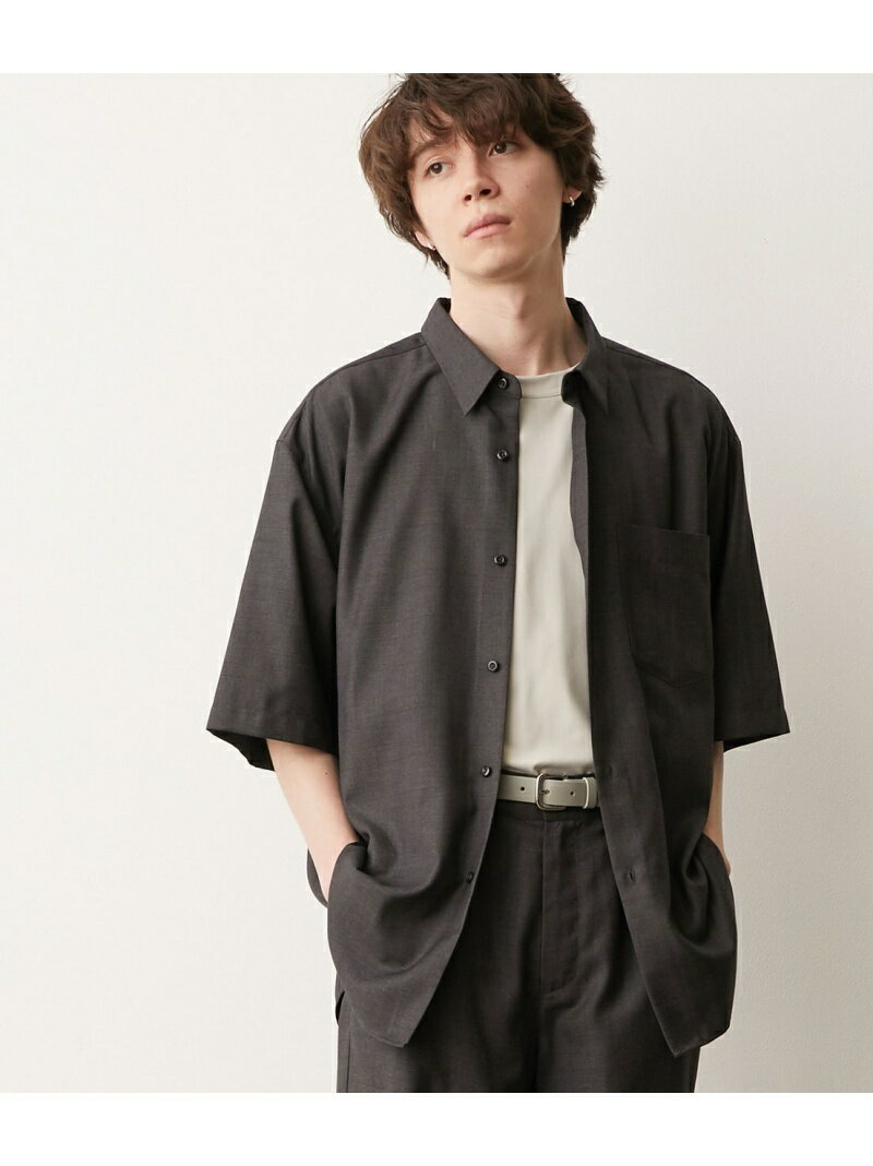 【SALE／60%OFF】シャドーチェックルーズS/Sシャツ JUNRED ジュン スタンダード ピックス トップス シャツ・ブラウス グレー ブラウン【RBA_E】[Rakuten Fashion]