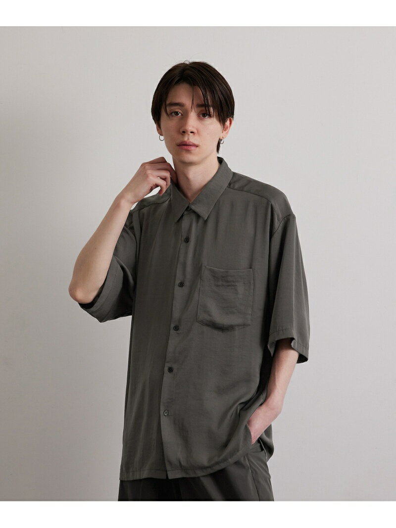 ジュンレッド 服 メンズ 【SALE／70%OFF】ドレープサテンレギュラーカラーシャツ JUNRed ジュンレッド トップス シャツ・ブラウス グレー グリーン ブルー【RBA_E】[Rakuten Fashion]